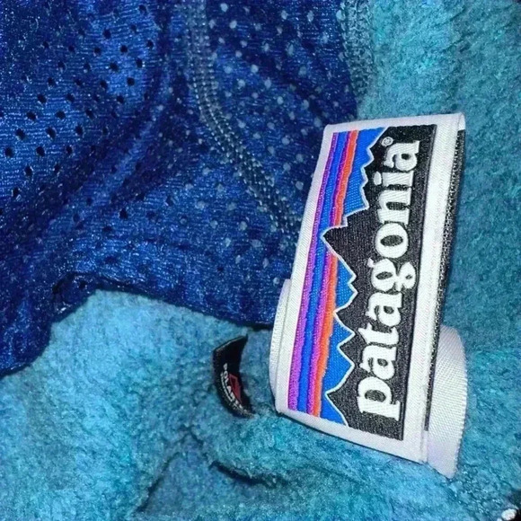 Patagonia Blue Fleece Pullover XXL for Youth / Purple Trim - Picture 10 of 14